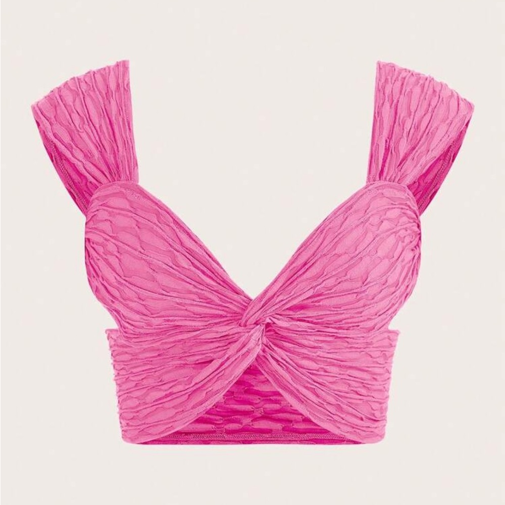 Pink ribbed top